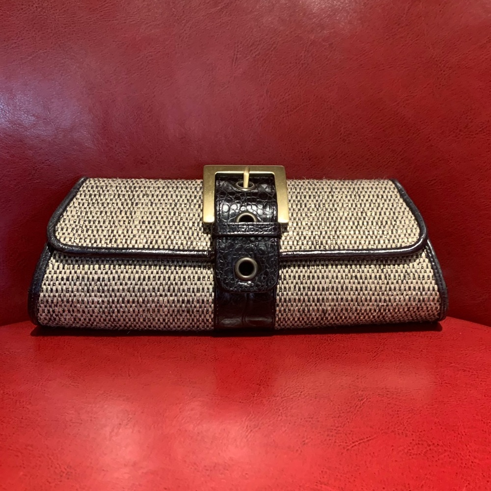 JALDA & Nuana Kane Original Gold tone Clutch Handbag